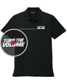 MERCER-METTLE S/S Stretch Piaue Turn The Volume Up Golf Shirt, color: Deep Black