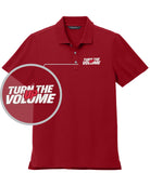 MERCER-METTLE S/S Stretch Piaue Turn The Volume Up Golf Shirt, color: Apple Red