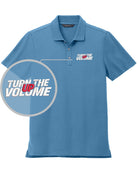 MERCER-METTLE S/S Stretch Piaue Turn The Volume Up Golf Shirt, color: Parisian Blue