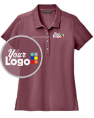 MERCER-METTLE S/S Stretch Pique Custom Golf Shirt, color: Rosewood