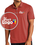 MERCER-METTLE S/S Stretch Custom Golf Shirt, color: Terracotta