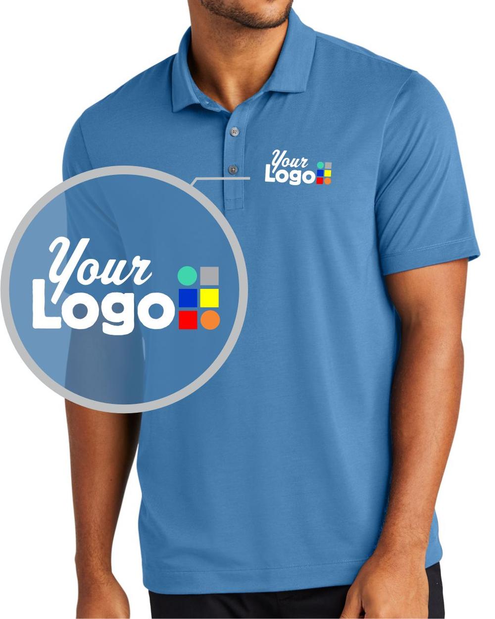 MERCER-METTLE S/S Stretch Custom Golf Shirt, color: Parisian Blue