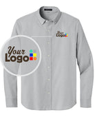 MERCER-METTLE L/S Modern Oxford Custom Shirt, color: Gusty Grey