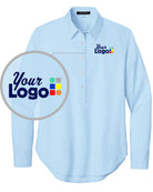 MERCER-METTLE L/S Modern Oxford Custom Shirt, color: Light Blue