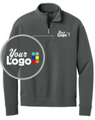 MERCER-METTLE Linear Texture 1/4 Zip Custom Pullover, color: Storm Grey