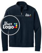 MERCER-METTLE Linear Texture 1/4 Zip Custom Pullover, color: Night Navy