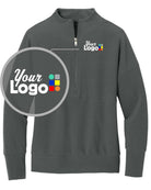 MERCER-METTLE Linear Texture 1/4 Zip Custom Pullover, color: Storm Grey