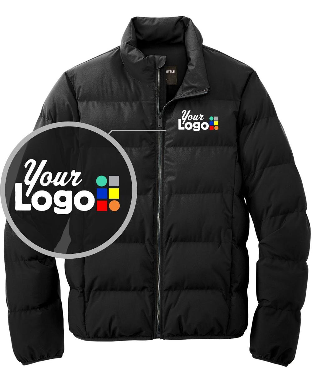 Men's Puffy Custom Jacket, color: Deep Black