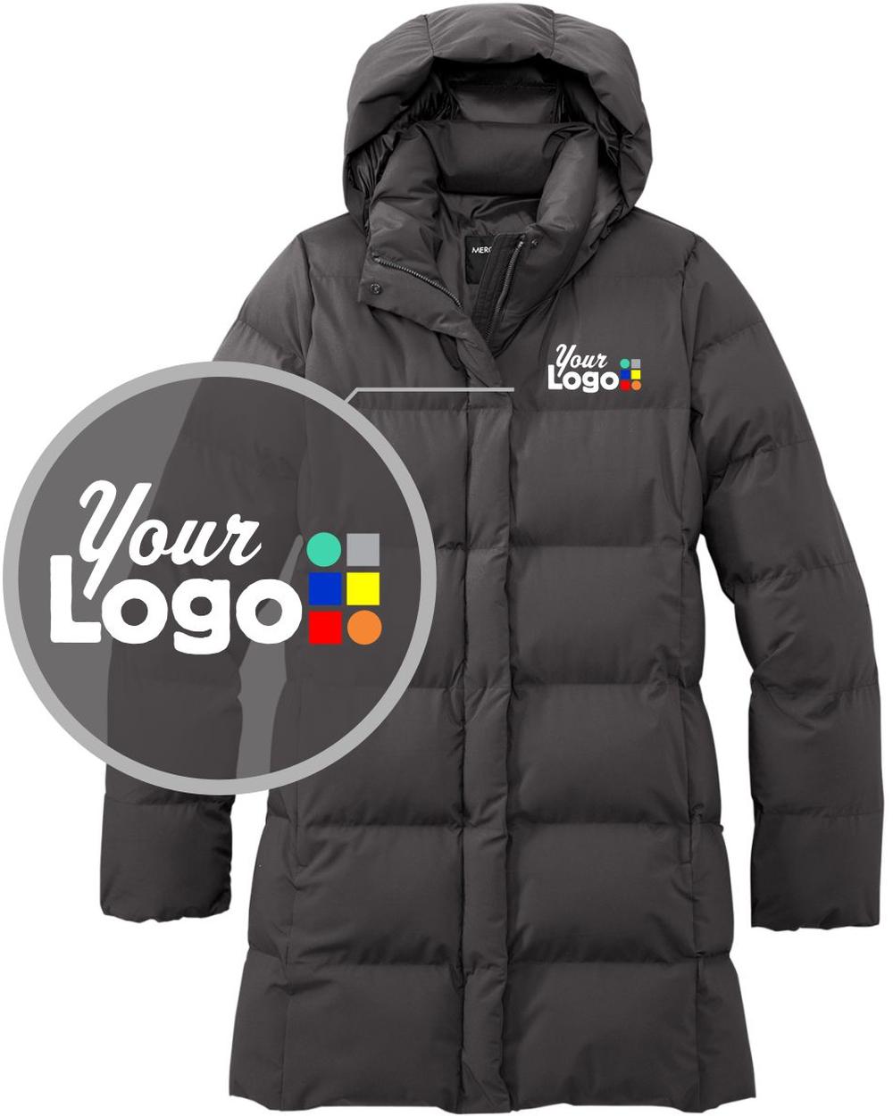 Women's Puffy Parka Custom Jacket, color: Anchor Grey