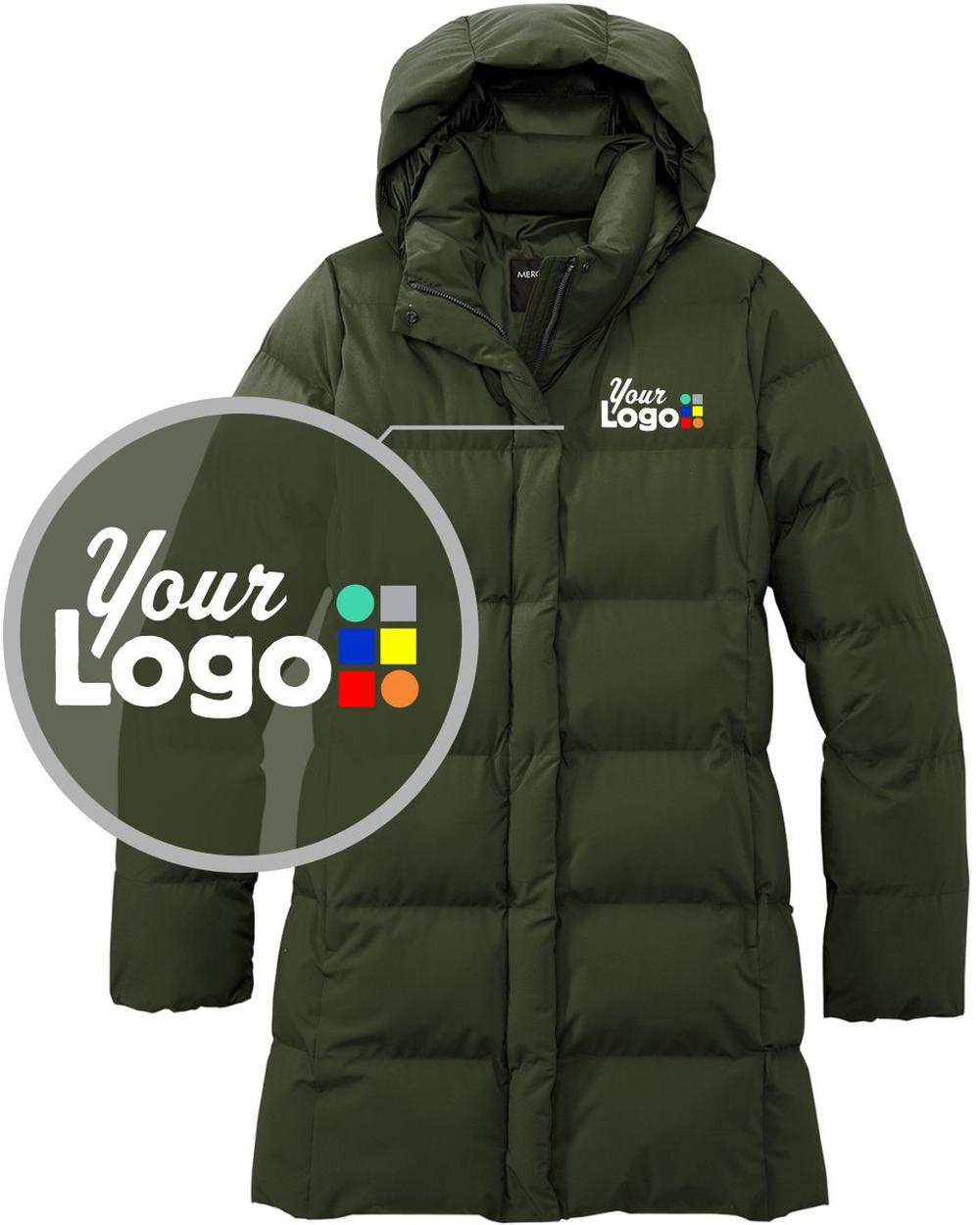 Women's Puffy Parka Custom Jacket, color: Townsend Green