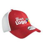 New Era Stretch MeshBack Custom Cap, color: Scarlet Red/White