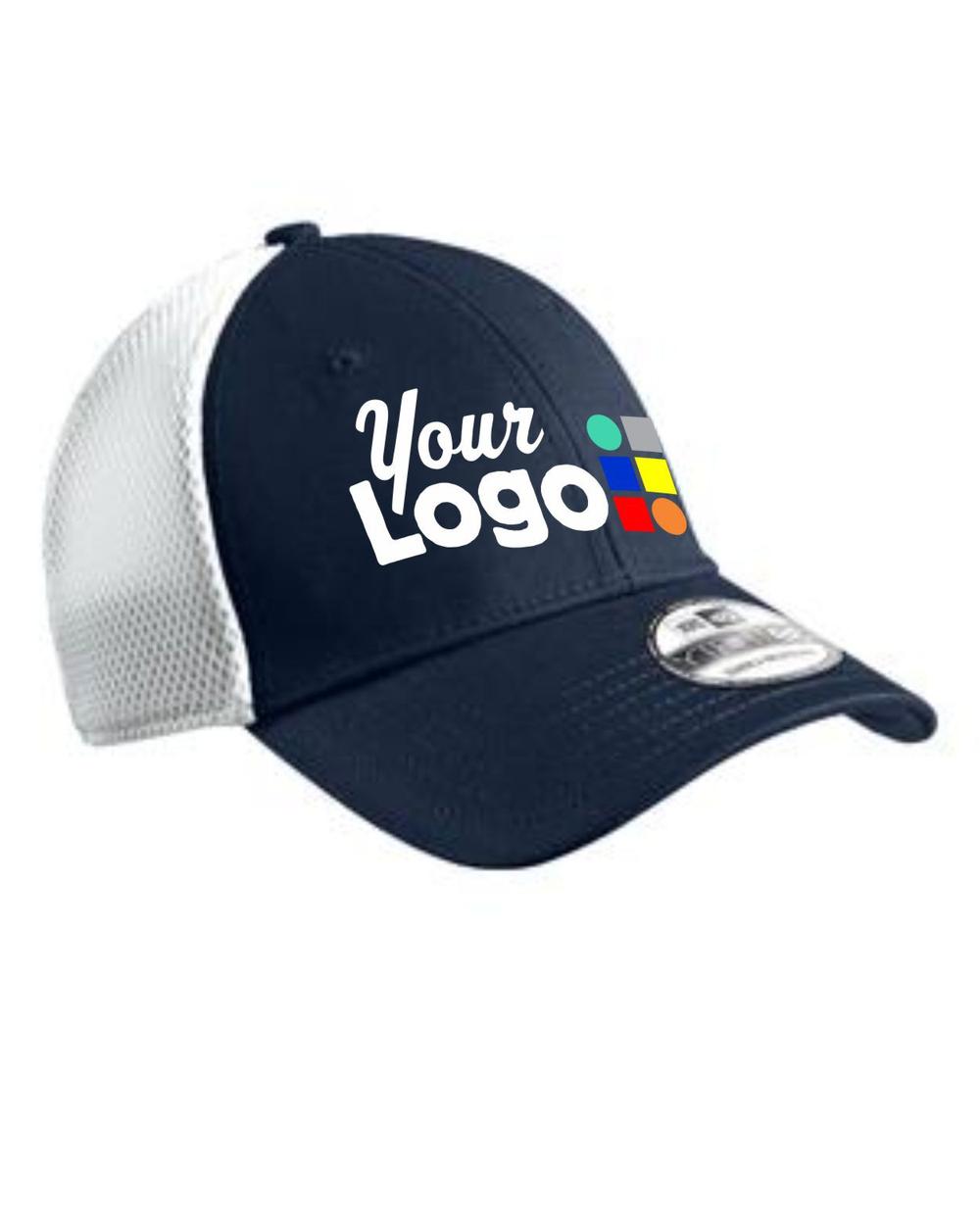 New Era Stretch MeshBack Custom Cap, color: Deep Navy/White