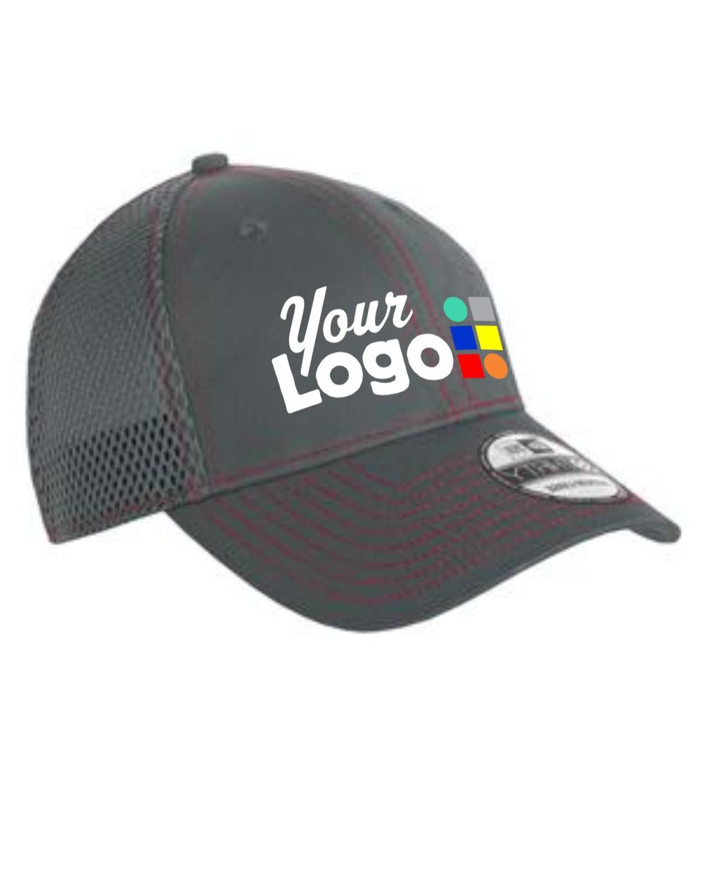 New Era Stretch ContrastStitch Custom Cap, color: Graphite/Red