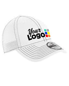 New Era Stretch ContrastStitch Custom Cap, color: White/Black