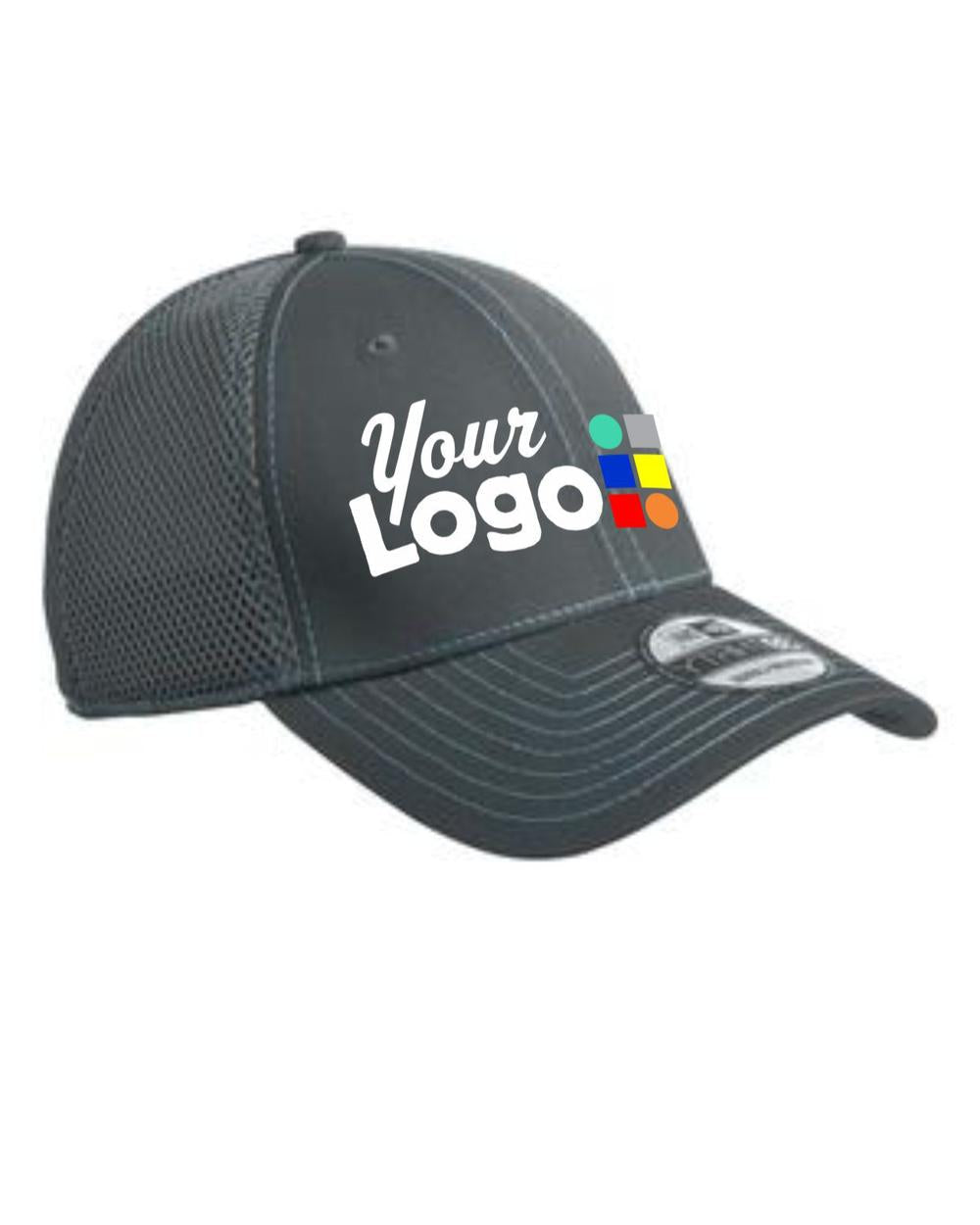 New Era Stretch ContrastStitch Custom Cap, color: Graphite/Vice Blue