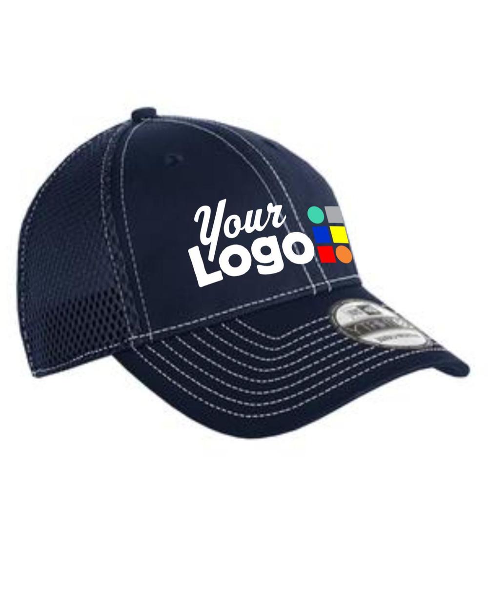 New Era Stretch ContrastStitch Custom Cap, color: Deep Navy/White