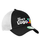 New Era Stretch MeshBack Custom Cap, color: Black/White
