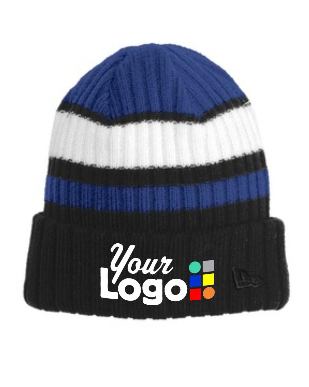 New Era Ribbed Tailgate Custom Beanie, color: Royal/Black