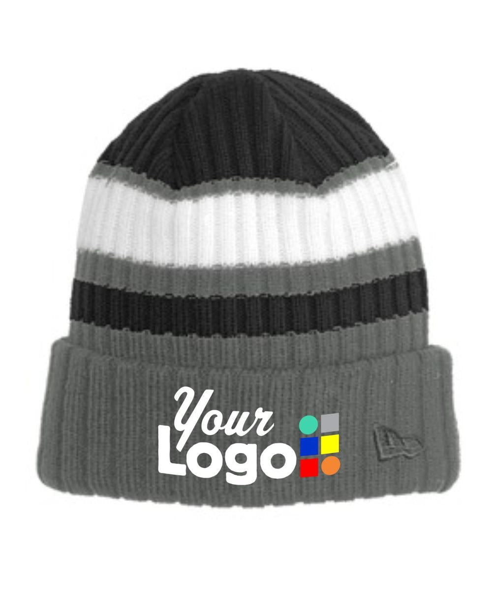 New Era Ribbed Tailgate Custom Beanie, color: Black/Graphite