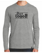New Era L/S Heritage Custom T-Shirt, color: Shadow Grey Heather