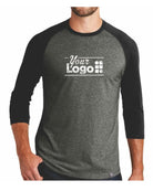 New Era 3/4 Heritage Raglan Custom T-Shirt, color: Black Twist/Black