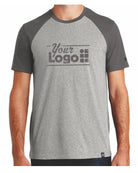 New Era S/S Heritage Varsity Custom T-Shirt, color: Light Graphite Twist/Graphite