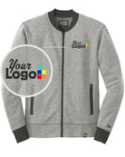 New Era French Terry Baseball-Style Custom Jacket, color: Light Graphite Twist/Graphite