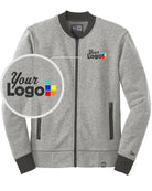 New Era French Terry Baseball-Style Custom Jacket, color: Light Graphite Twist/Graphite