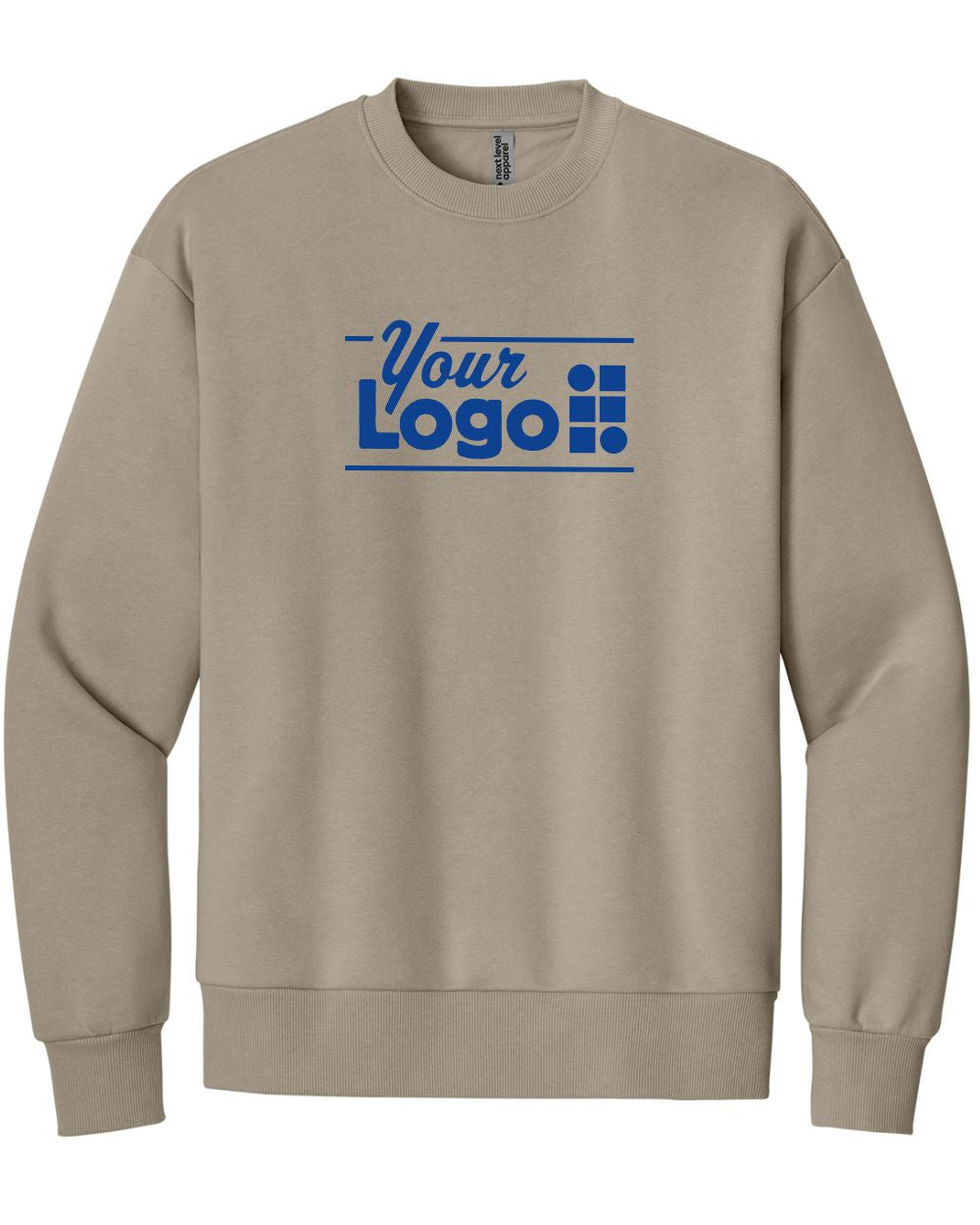 Next Level Apparel Heavyweight Crew Custom Sweatshirt, color: Tan