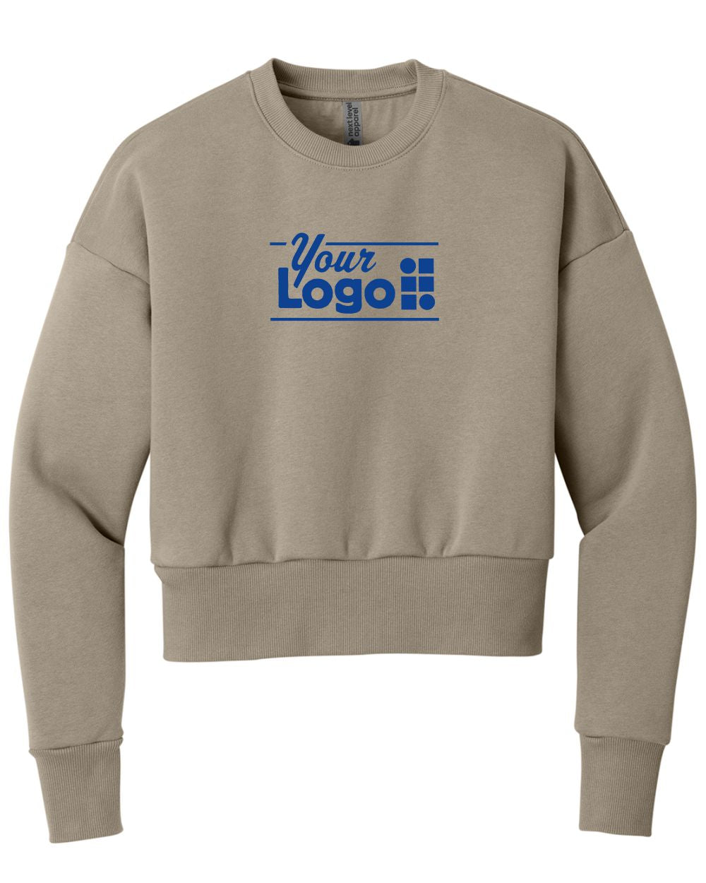 Next Level Apparel Heavyweight Crew Custom Sweatshirt, color: Tan