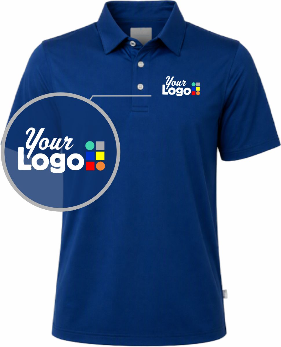 Oobe S/S Riley Solid Performance Custom Golf Shirt, color: Royal Blue