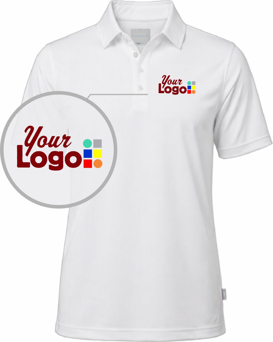 Oobe S/S Riley Solid Performance Custom Golf Shirt, color: White