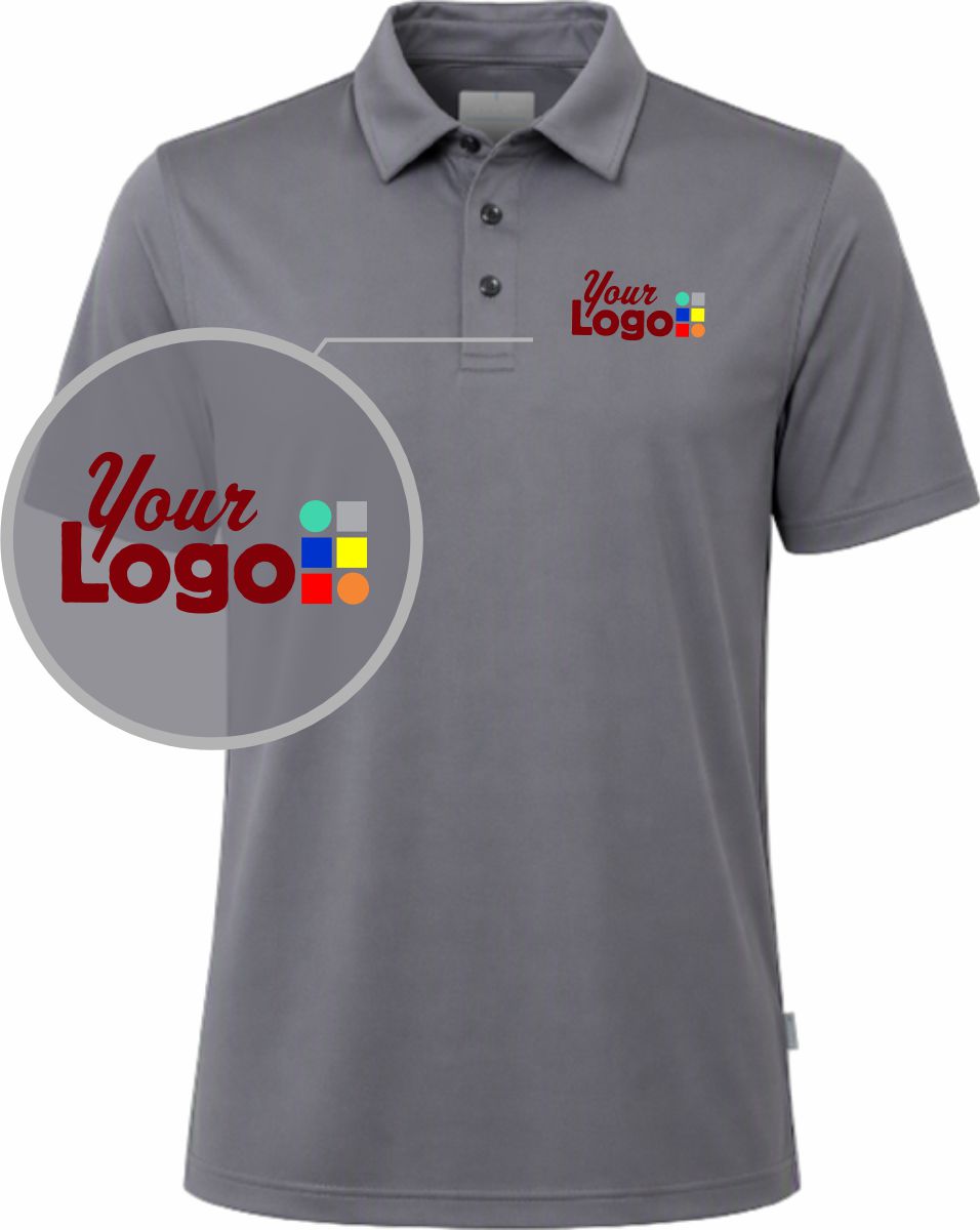 Oobe S/S Riley Solid Performance Custom Golf Shirt, color: Charcoal