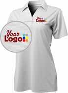 Oobe S/S Charley Striped Performance Custom Golf Shirt, color: Light Grey/White Stripe