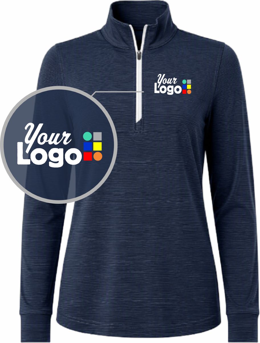 Oobe Durant Striped  1/4-Zip Custom Pullover, color: Navy Stripe