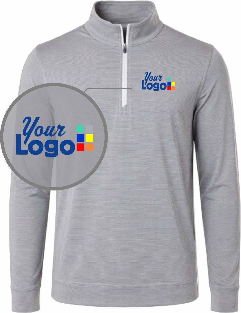 Oobe Durant Striped  1/4-Zip Custom Pullover, color: Slate Stripe