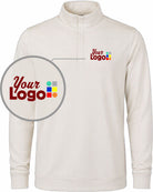 Oobe Slater Heathered  1/4-Zip Custom Pullover, color: Silver Birch