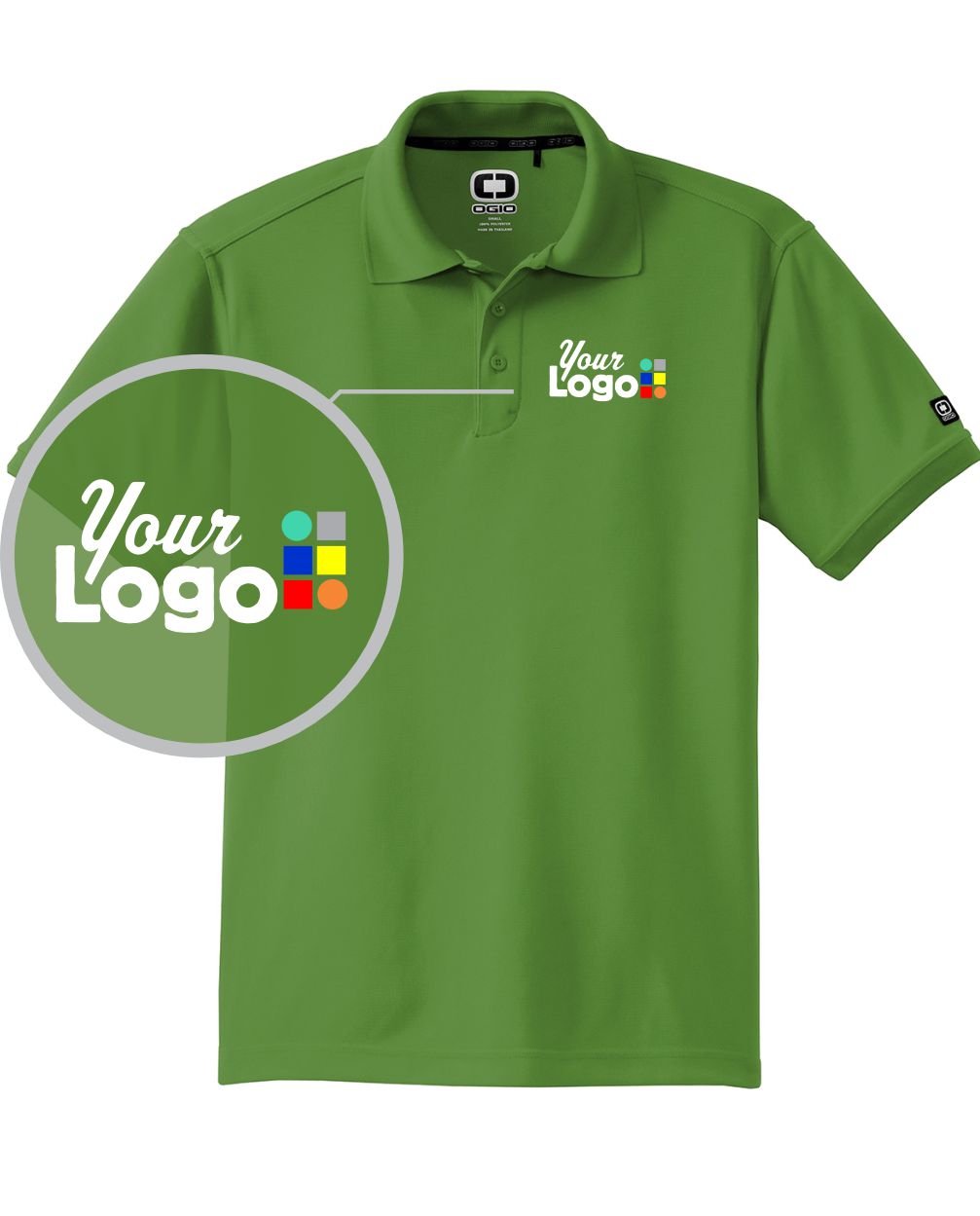 Ogio S/S Pique Custom Golf Shirt, color: Gridiron Green