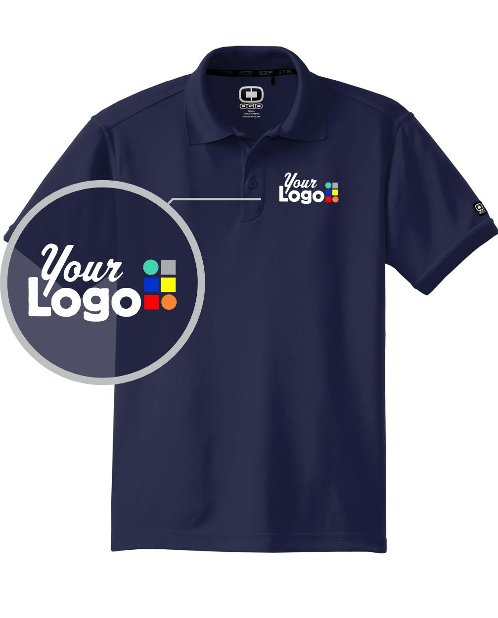 Ogio S/S Pique Custom Golf Shirt, color: Navy