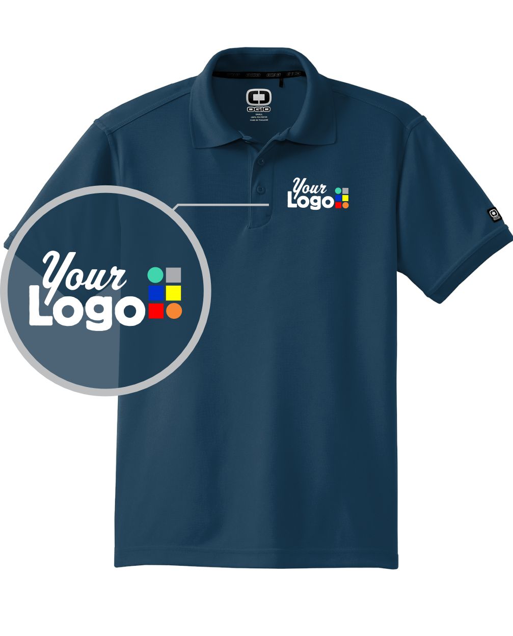 Ogio S/S Pique Custom Golf Shirt, color: Spar Blue