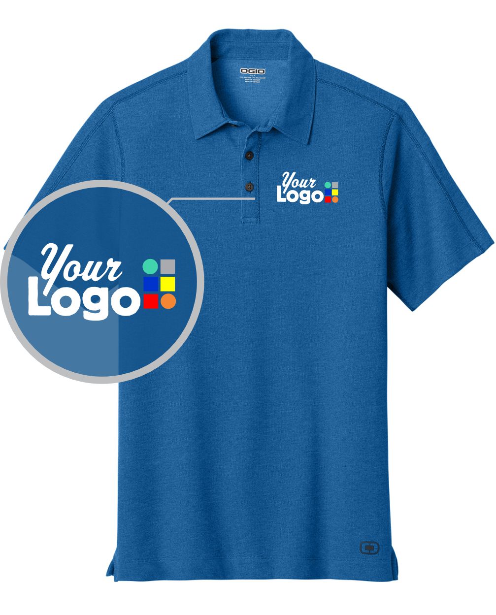 Ogio S/S Onyx Custom Golf Shirt, color: Electric Blue