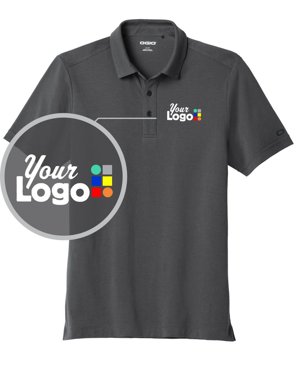 Ogio S/S Limit Custom Golf Shirt, color: Diesel Grey