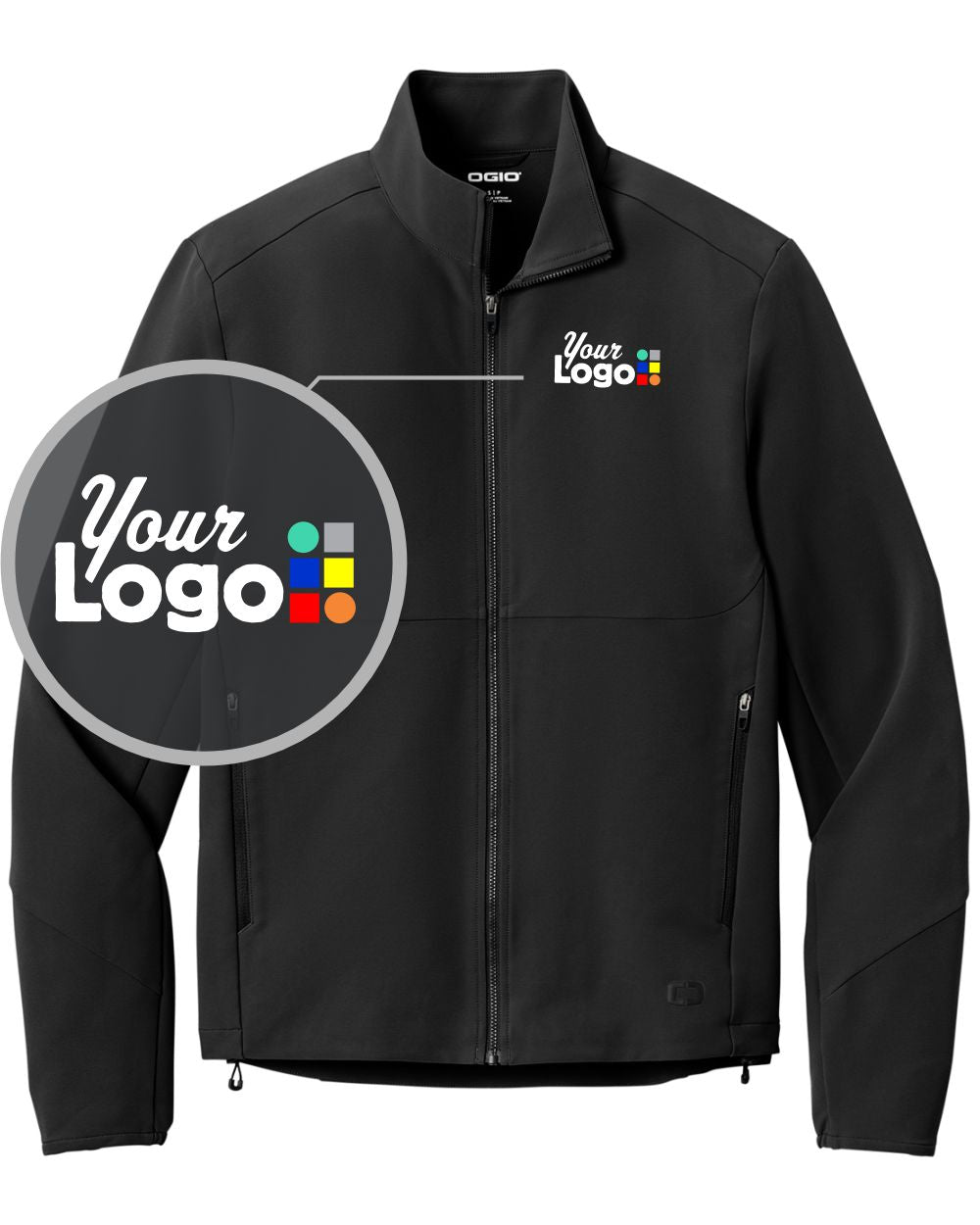 Ogio Kinetic Soft Shell Custom Jacket, color: Blacktop