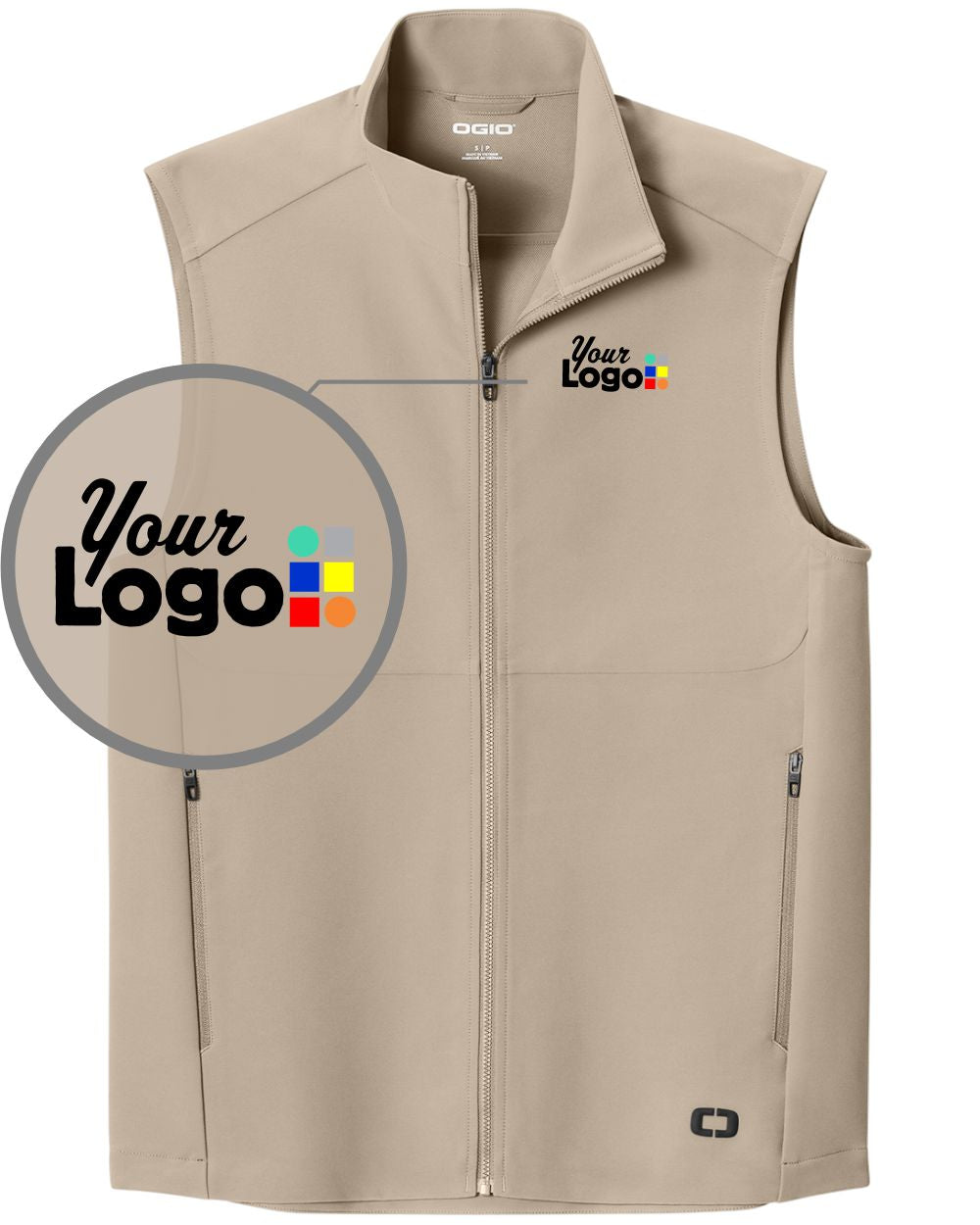 Ogio Kinetic Soft Shell Custom Vest, color: Sahara