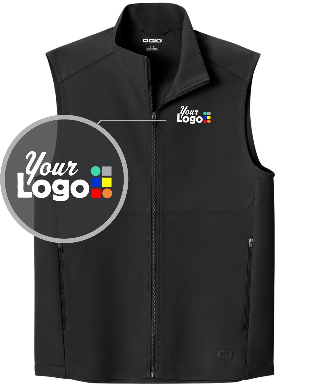 Ogio Kinetic Soft Shell Custom Vest, color: Blacktop