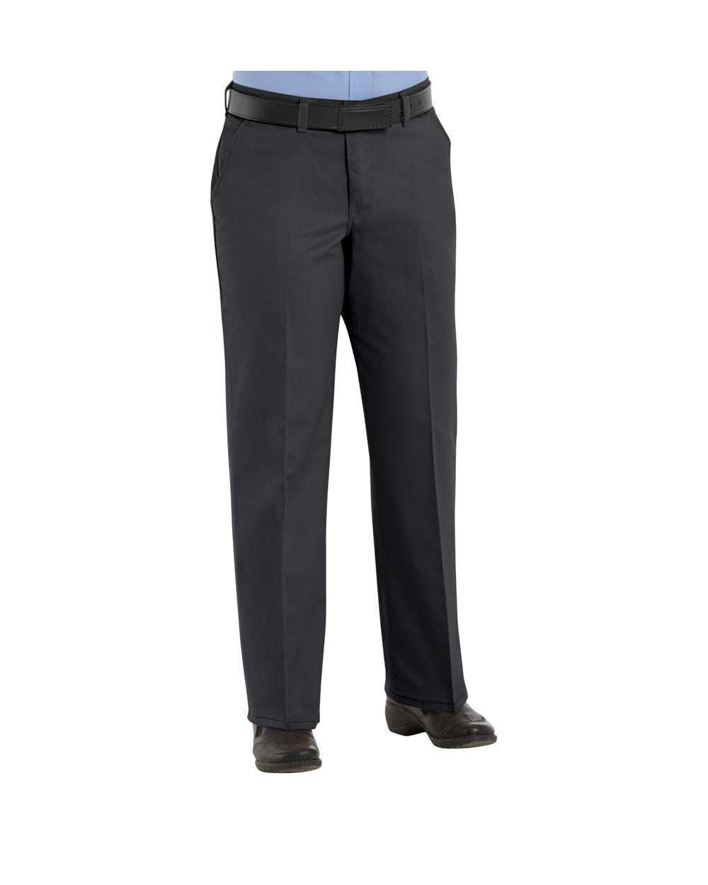 RedKap Women's Plain-Front Cotton Work Pant, color: Black