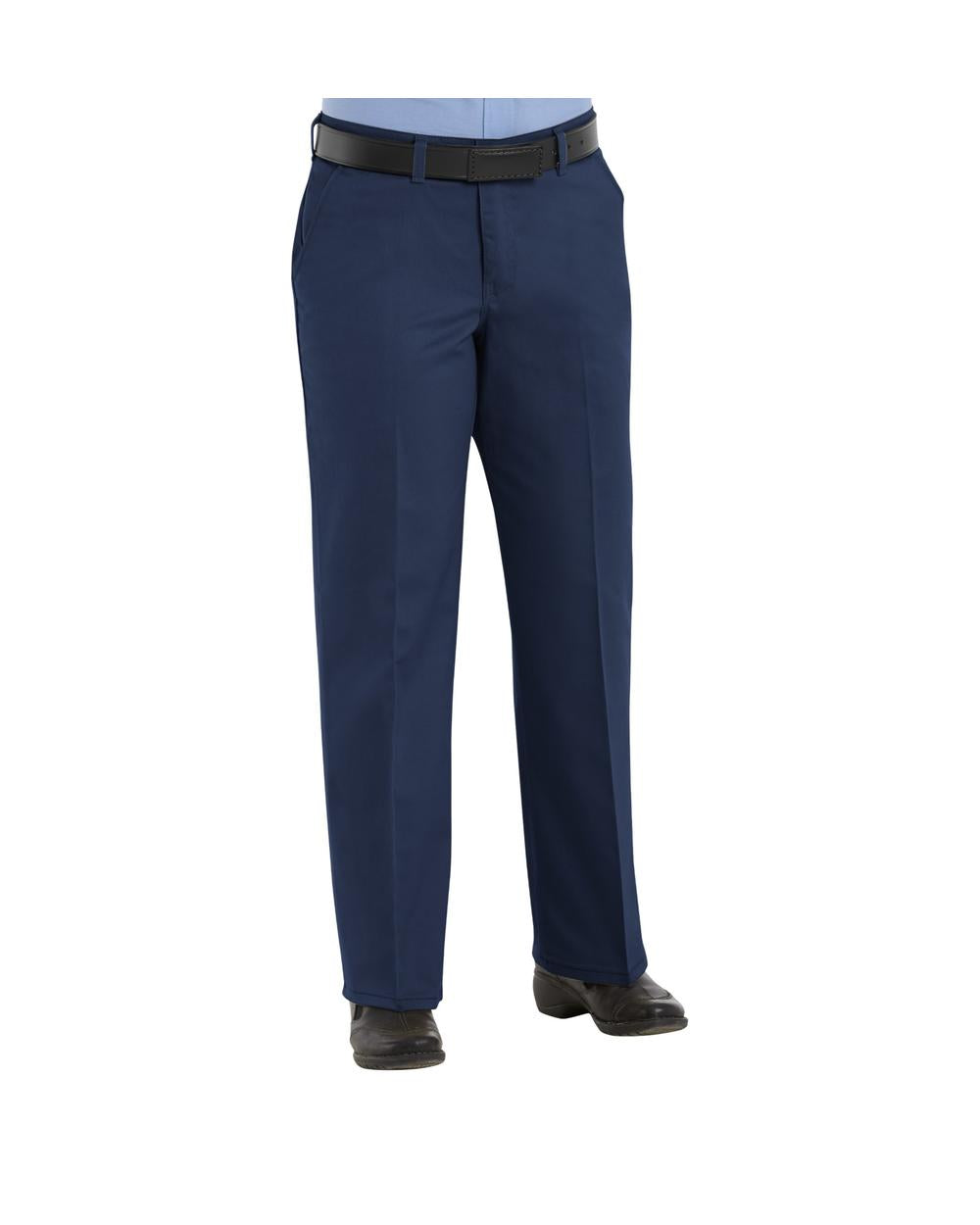 RedKap Plain-Front Cotton Work Pant, color: Navy