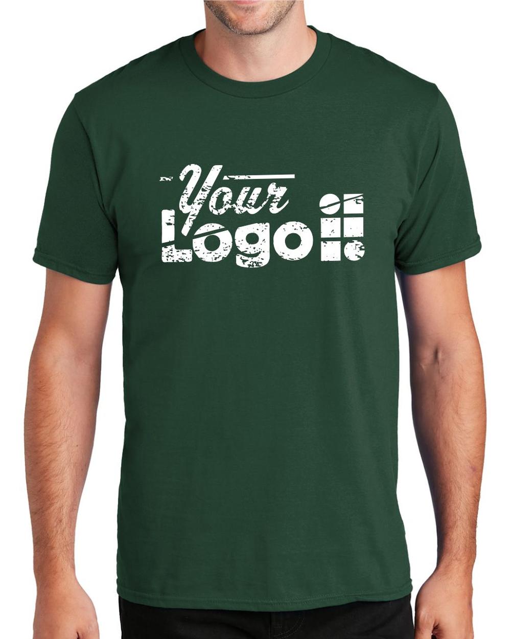 Port & Company S/S Fan Favorite Custom T-Shirt, color: Forest Green