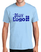 Port & Company S/S Fan Favorite Custom T-Shirt, color: Light Blue