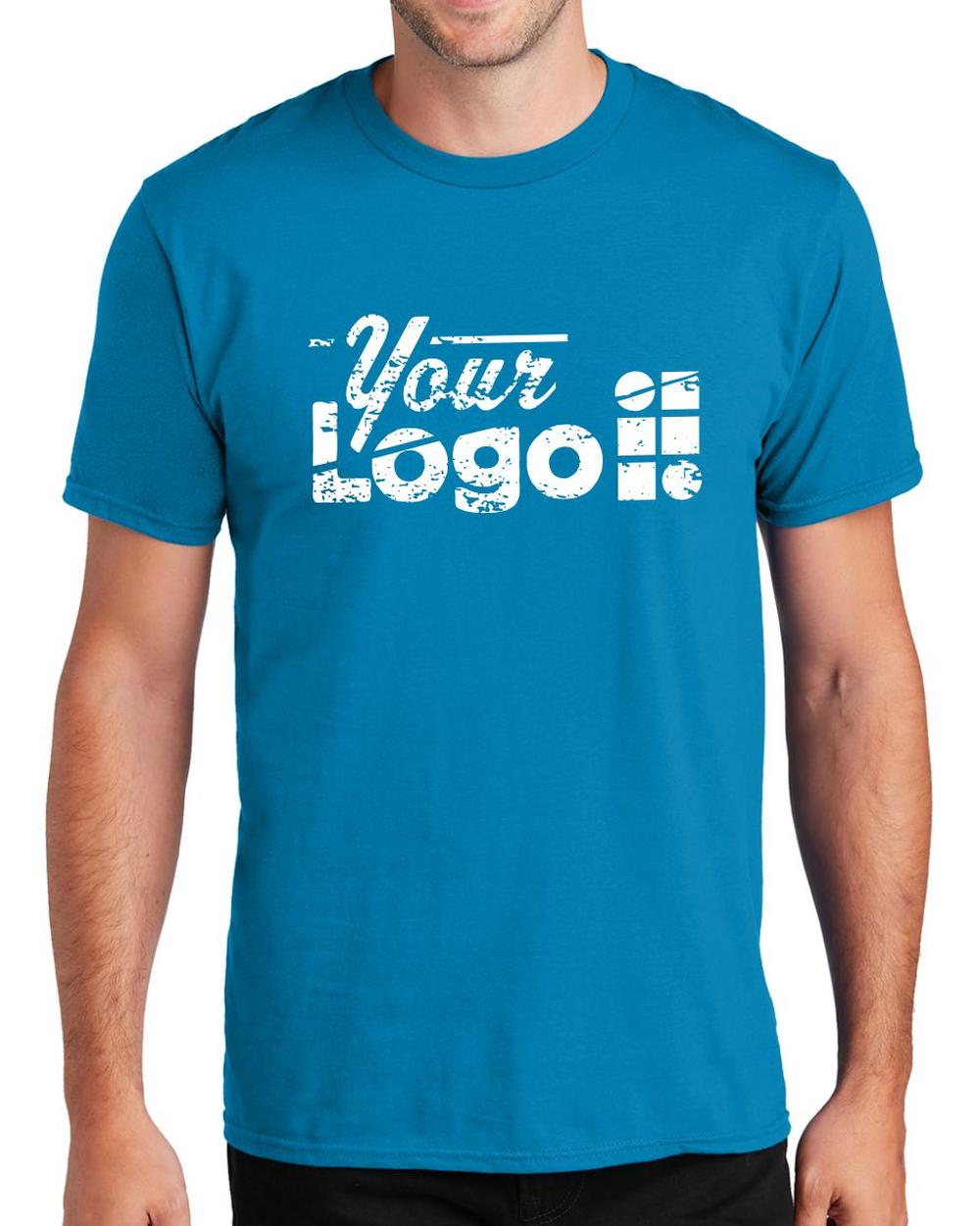 Port & Company S/S Fan Favorite Custom T-Shirt, color: Sapphire